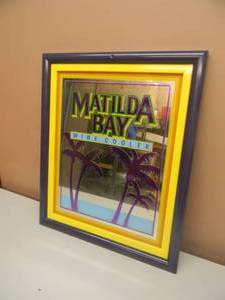 lot 37 image: MATILDA BAY WINE COOLER BAR SIGN  MIRROR - NICE - APPROX 16 BY 20 - SEE PICTURES