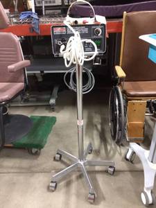 LuxTec Light Source Lux 1150&nbspHigh Tech Solid State 150 Watt Quartz Halogen Dual Channel Fiber Optic Lighting&nbspWith Fiber Optic Headlight System On Mobile Stand - Great Working Condition