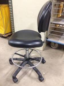 MSRP $450&nbspMcKesson Select Black Pneumatic Adjustable height Laboratory Exam Stool Chair With Chrome Foot Ring - Great Condition