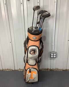 lot 11 image: Orange Golf Bag
