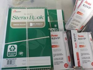 Steno Books and Pentel Pens...