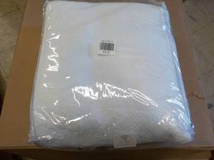 White Brocade Twin Size Comforter...