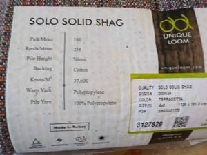 4 x 6 Solo Solid Shag Unique Loom A...