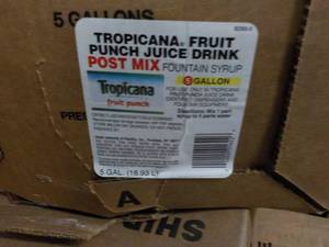 5 -5 Gallon Tropicana Fruit Punch J...