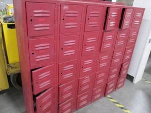 Large set of wall lockers. 6-sectio...