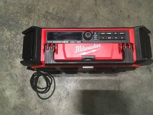 Milwaukee M18 Lithium-Ion Cordless PACKOUT RadioSpeaker with Built-In Charger tool only in good condition