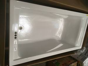 Evolution 72 in. x 36 in. Acrylic Reversible Drain Bathtub in White see pictures