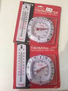 lot 90 image: Brand New Lot of Two Timex Two Pack Thermometer For Window and Wall Sets