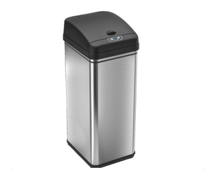 lot 15 image: Brand New iTouchless 13 Gallon Stainless Steel Trashcan