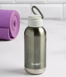 lot 47 image: Brand New Lot of TWO Goodful 12-Oz. Stainless Steel Thermal Bottles