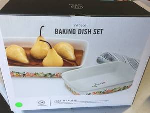 lot 35 image: Brand New Martha Stewart Creative Living Collection 2 Piece Baking Dish Set