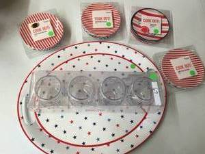 lot 67 image: Brand New Martha Stewart Collection Cook Out Plates, Platter and Cups Lot