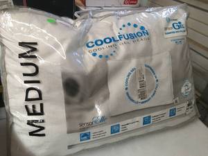 lot 80 image: Brand New SensorGel Cool Fusion Medium Density Standard Bed Pillow with Cooling Gel Beads
