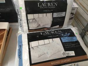 lot 82 image: Brand New Lot of Two Lauren Ralph Lauren Logo Down Alternative Pillows