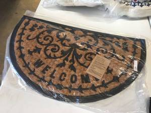 lot 122 image: Brand New Lot of Two 30 Rubber Molded Non Brush Outdoor Welcome Mats