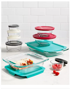lot 40 image: Brand New Pyrex 18 Piece Bake n Store Set