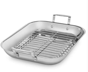 lot 46 image: Brand New Martha Stewart Collection Culinary Science Stainless Steel Roaster