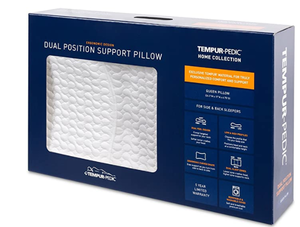 lot 78 image: Brand New Tempur-Pedic Dual Position Support Memory Foam Pillow
