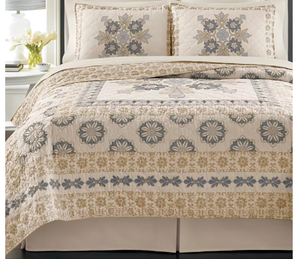 lot 88 image: Brand New Martha Stewart Collection 100% Cotton Lady Jane Twin Collectors Quilt