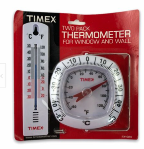 lot 136 image: Brand New Lot of Three Timex Two Pack Thermometer For Window and Wall Sets