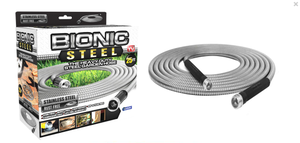 lot 137 image: Brand New Bionic Steel Stainless Steel Super Durable 25 Metal Garden Hose