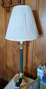 lot 185 image: Table Lamp with Brass Base