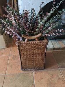 lot 171 image: Basket Filled with Dried Eucalyptus