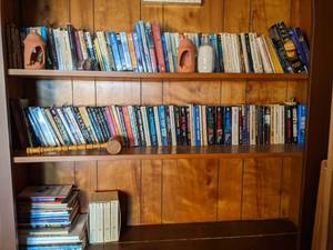 lot 154 image: Contents of Shelves Sci-Fi and Non-Fiction Books, Decor