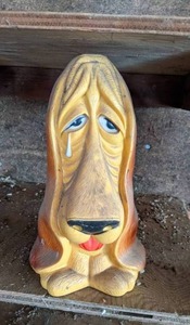 lot 23 image: Sad Basset Hound Piggy Bank