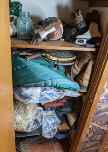 lot 42 image: Contents of Closet Sporting and Household Goods
