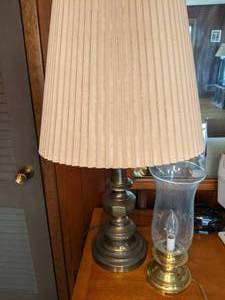 lot 103 image: Pair of Brass Table Lamps
