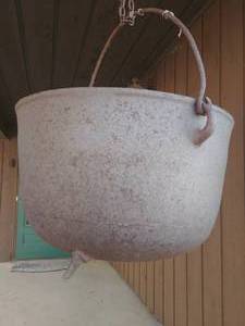 lot 36 image: Cast Iron Cauldron with Feet