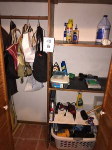 lot 40 image: Contents of Closet Household and General