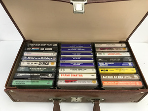 Retro Cassette Collection and Carrying Case