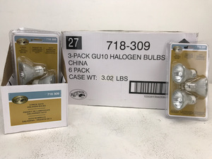 NEW 3-Pack GU10 Halogen Bulbs (Box of 6)