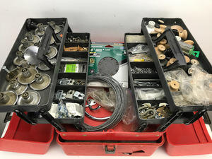 Tackle Box Full of Cabinetry Repair Parts