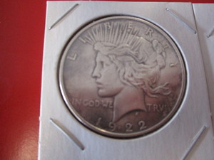 1922-P and 1922-S Peace Silver Dollars.