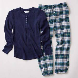 lot 103 image: Flannel Holden Plaid Large 2-Piece Thermal Pajama Set, 60005D-S-HOLPLD, NEW