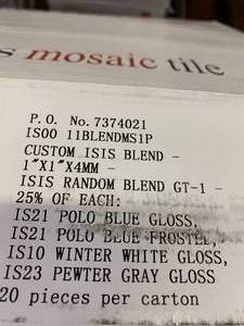 DALTILE GLASS MOSIAC TILE - BLUE