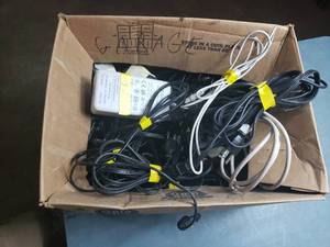 Box of Chargers and Adapters