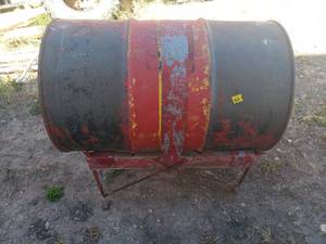 55 Gallon Drum Gas Barrel on Stand