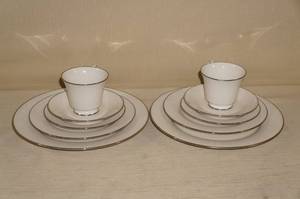 lot 24 image: (2) 5 Piece Place Settings of Noritake Affection Ivory China