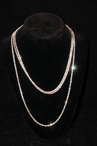 lot 33 image: Very Long Sterling Silver Chain - About 52