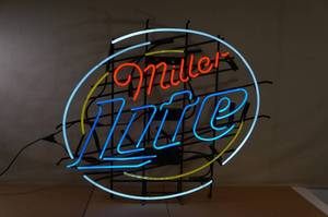 lot 14 image: Large Miller Light Beer Neon Bar Sign