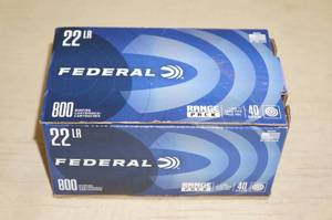 lot 7 image: Federal .22 LR 40 Gr LRN Ammo Range Pack - 800 Rounds