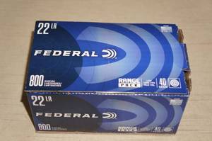 lot 8 image: Federal .22 LR 40 Gr LRN Ammo Range Pack - 800 Rounds