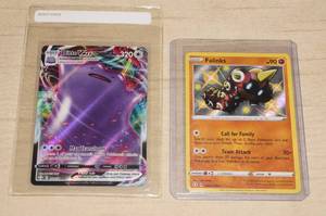 lot 62 image: 2 Full Art and Holo Pokemon Cards - Ditto Vmax, Falinks