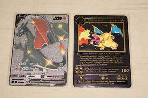 lot 70 image: 2 Special Edition Metal Charizard Pokemon Cards