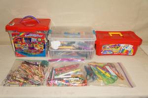 lot 109 image: Assortment of Art Supplies - Crayons, Pencils, Scissors