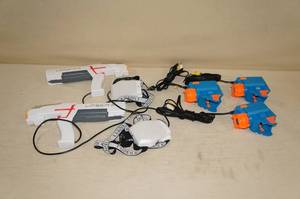 lot 104 image: 2 Laser X Guns, Tiger Laser Gun Accessories